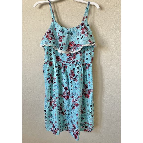 Lot Of 2 Purple Blue Diamond Adjustable Straps Sleeveless Girls Dress Size M 7/8 - Picture 7 of 11